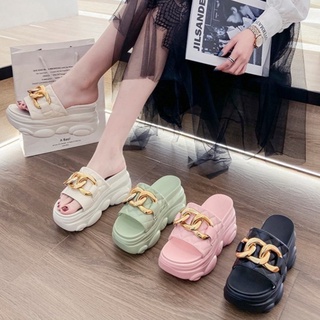 (ES76)ส้นตึก Sz.34-40 (เบจ,ชมพู,เขียว,ดำ)ส้นสูง8cm/3.2นิ้ว 🌿𝓟𝓻𝓮-𝓞𝓻𝓭𝓮𝓻