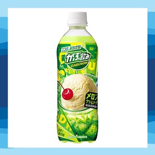 น้ำเมลอนครีมโซดากลิ่นไอศกรีมจากญี่ปุ่น pokkasapporo  Gabu Gabu Melon Cream Soda 500ml