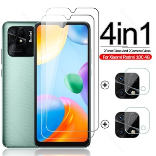 Redmi 10C Glass 4in1 Screen Protector Tempered Glas For Xiaomi Redmi 10C 10 C 220333QAG 6.71" Camera Protective Glass Guard Film