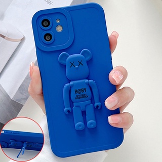 Case Samsung S22 Ultra Plus S21 FE S20FE 3D Violent Bear Stand Holder Cover Samsung Galaxy S22 Plus S21 Ultra Candy Color Soft Silicone Lens Camera Protection Shell