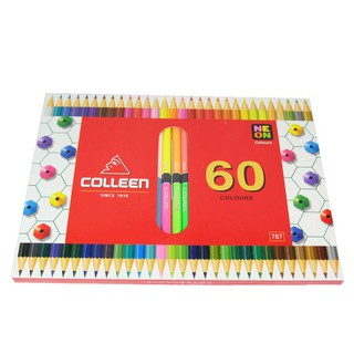 ดินสอสีไม้ COLLEEN 30 ด้าม 60 สี No.787