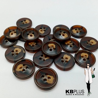 กระดุมลายกระ  18mm (12ชิ้น)   No.125074-1516