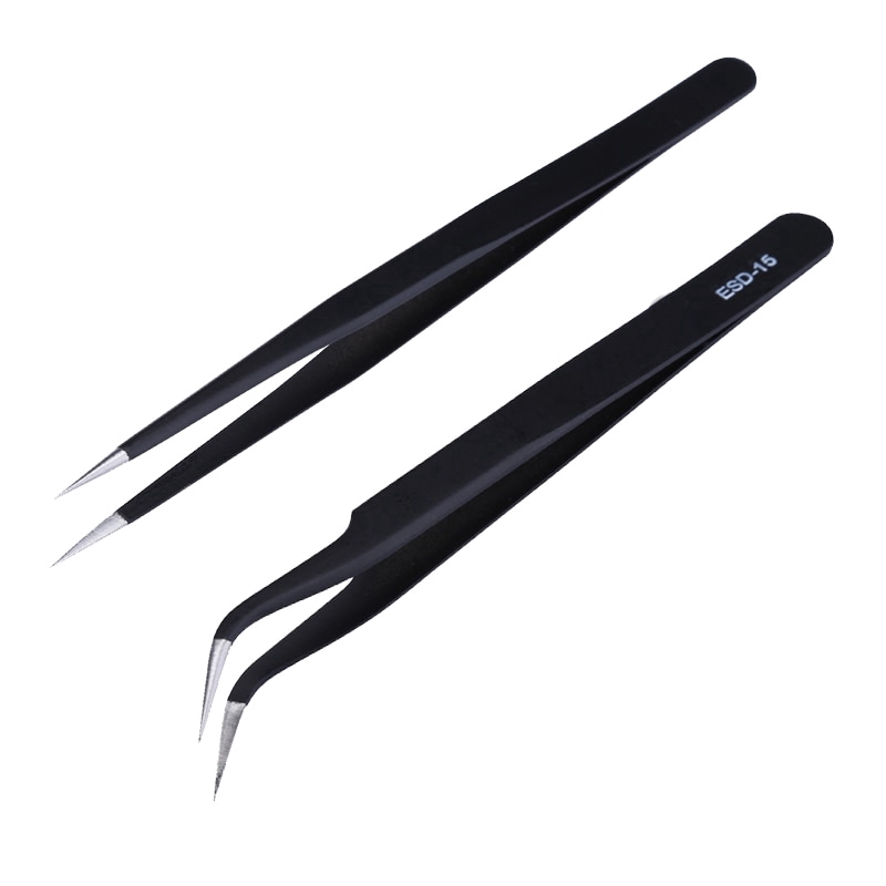 Vetus 100% Anti-static Precision แหนบชุดสแตนเลส Tweezer ขนตา