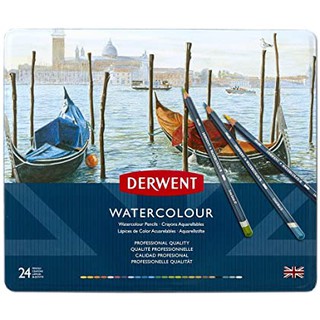 สีไม้ระบายน้ำ ยี่ห้อ Derwent รุ่น WATERCOLOUR pencils  24 สี