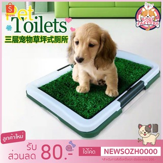 Boqi factory ถาดฝึกฉี่ แผ่นรองฉี่ ห้องน้ำสุนัข Dog Toilet Pad พร้อมหญ้าเทียม สำหรับฝึกให้สุนัขขับถ่าย รุ่นDS-111