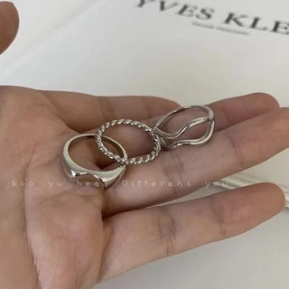 จากไทย 1วันถึง💕ชุดแหวนแฟชั่นสามชิ้น สีเขียว ขนาดเล็ก | สไตล์เรียบง่าย