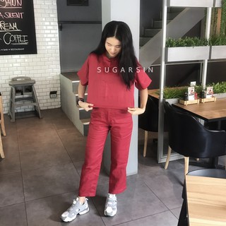 🦋 พร้อมส่ง รูปถ่ายจากสินค้าจริง 🦋 CHILI PEPPER CROPPED TOP - เสื้อทรงครอป