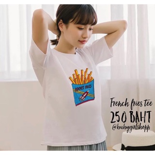 French fries tee เสื้อยืดสกรีนลายเฟรนฟราย🍟