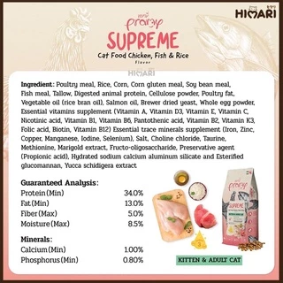 อาหารแมวชนิดเม็ดPramy Supreme อาหารแมวพรามี่ ซุพรีส อาหารลูกแมว อาหารแมวโต อาหารแมว ถุง 1 KG