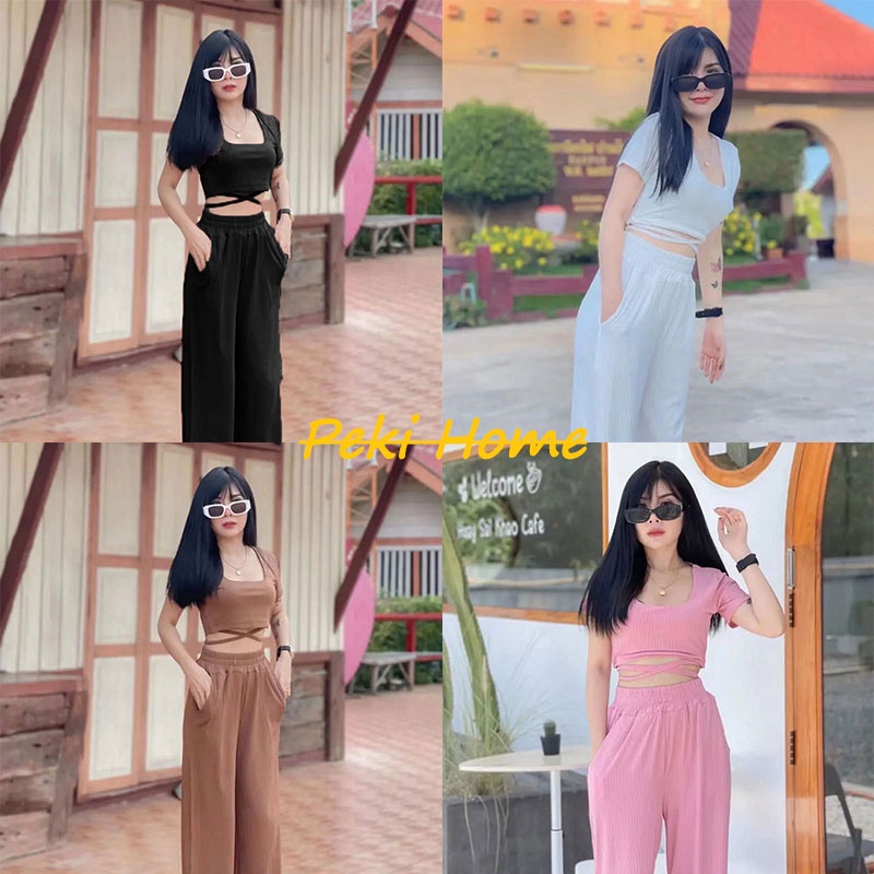 พร้อมส่ง ชุดเซ็ทเเฟชั่นงานตามกระเเส