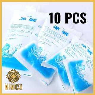 MIMOSA (10 ชิ้น) ice pack ice gel ถุงเก็บความเย็นแบบใส่น้ำ ไอซ์แพค เจลเย็น ไอซ์เจล แช่นม น้ำแข็ง เจลเก็บความเย็น