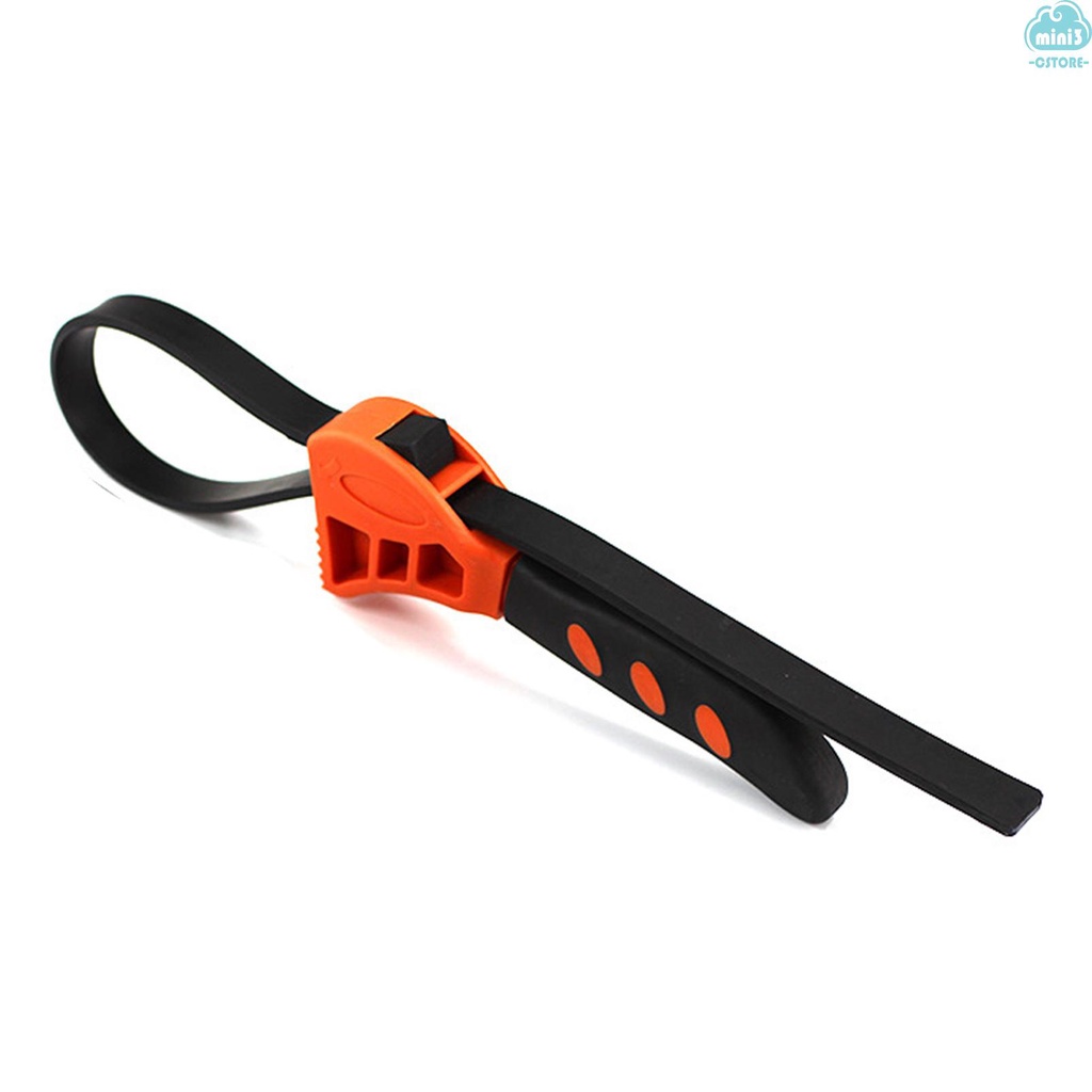 (H2106) Multi-functional Rubber Belt Wrench Adjustable Spanner Bottle Opener Oil Filter Wrench Car Repair Tool
