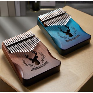 พร้อมสต็อกคาลิมบา Kalimba 17 Key Thumb Piano ไม้มะฮอกกานีคีย์บอร์ดคาลิมบาเปียโนนิ้วมือเครื่องดนตรี Calimba เริ่มต้น