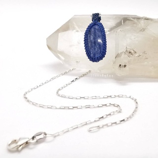 สร้อยคอเงินจี้หินไคยาไนท์ (Kyanite)