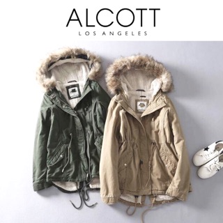 เสื้อParka ฮู้ดเฟอร์ ซับขนอุ่นด้านใน งานแบรนด์ALCOTT (ขนเฟอร์ถอดได้คะ) wy499