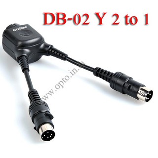 DB-02 Y Cable 2 to 1 For Godox AD180 AD360 Flash สายพ่วงเพิ่มความเร็วในการชาร์จ