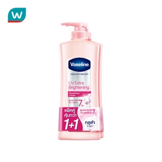 Vaseline วาสลีน เฮลธี้ ไบรท์ ยูวี เอ็กซ์ตร้า ไบร์ทเทนนิ่ง กูลต้า โกลว์ โลชั่น 370 มล. แพคคู่ zPsr