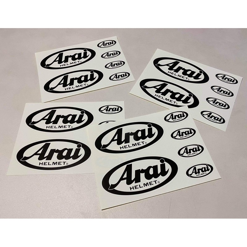 สติ๊กเกอร์ Arai แท้แผ่นใหญ่ Size เดียวกับหมวก