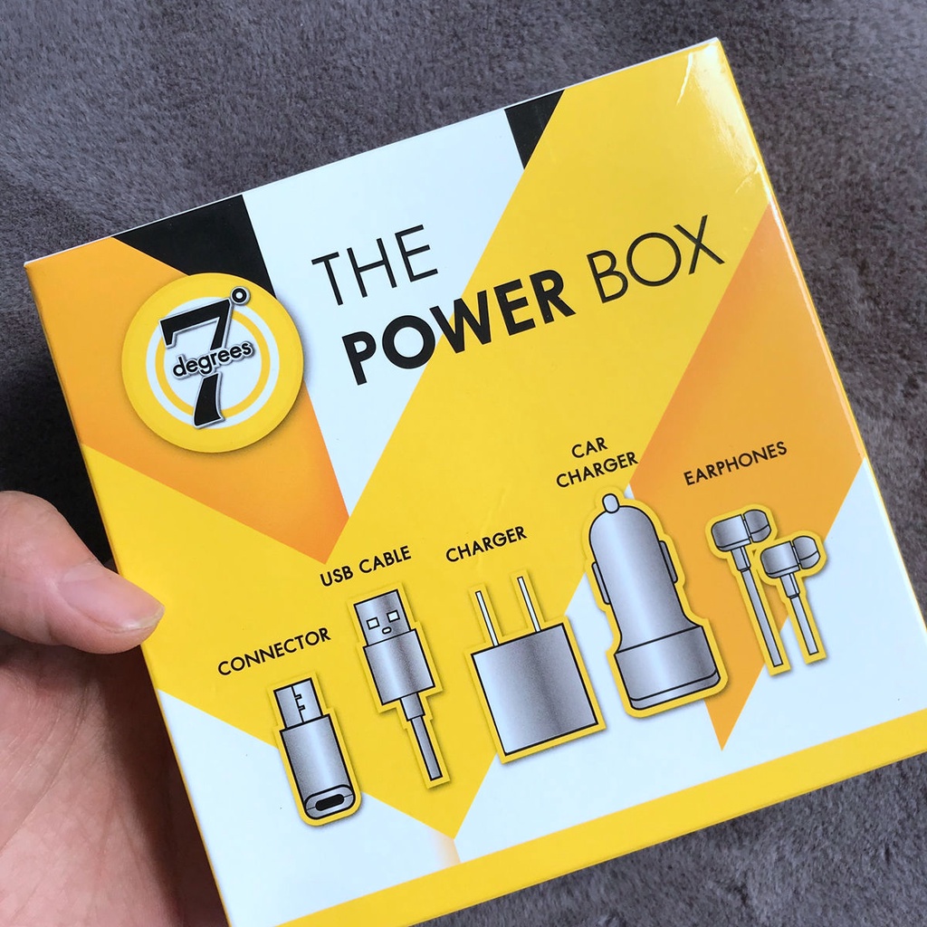 พร้อมส่ง*NEW*อุปกรณ์ชาร์จแบตพร้อมหูฟัง 5 in 1 THE POWER BOX 7degrees