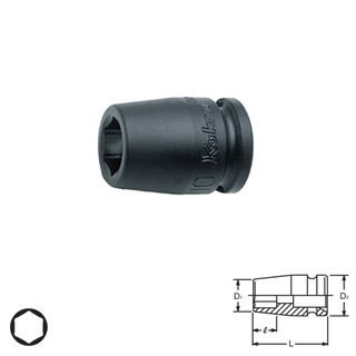 KOKEN 13400M-23 ลูกบ๊อกลมสั้น  3/8"-6P-23mm.| MODERTOOLS OFFICIAL