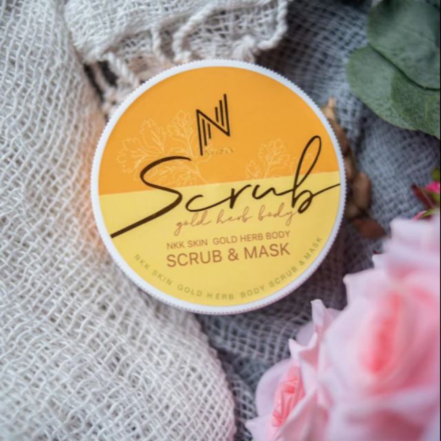 สคับโกล์ดเฮิร์บบอดี้มาร์ค (Nkk skin gold herb body scrub&mask) 💓
