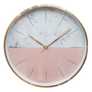 นาฬิกา นาฬิกาแขวน HOME LIVING STYLE HAFU 12 นิ้ว สีชมพู ของตกแต่งบ้าน เฟอร์นิเจอร์ ของแต่งบ้าน WALL CLOCK HAFU 12 INCHES