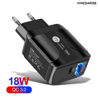 อะแดปเตอร์ชาร์จโทรศัพท์มือถือพอร์ตคู่ Pd 18 W Qc 3 . 0