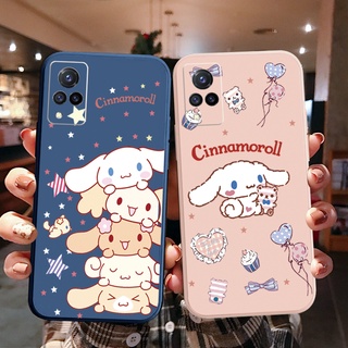 เคสโทรศัพท์มือถือ ขอบสี่เหลี่ยม ลาย Cinnamoroll สําหรับ VIVO Y12S Y12A Y50 Y30i Y20 Y20i Y3S Y15 Y17 Y95