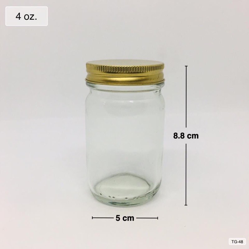 (TG-48) กระปุกแก้ว 4 oz (120 ml) พร้อมฝาเกลียว