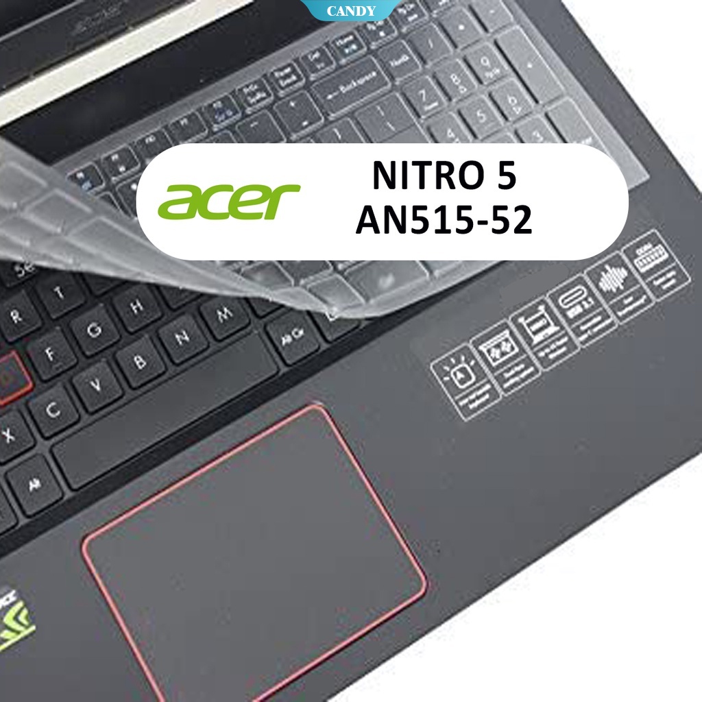 เคสซิลิโคนใส ป้องกันแป้นพิมพ์ สําหรับแล็ปท็อป Acer Nitro 5 AN515-52 AN515-52 15.6 นิ้ว