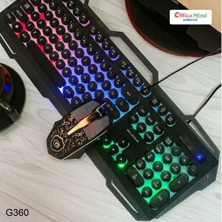 ⌨Keyboard Gaming G360 (USB) คีย์บอร์ดเกม สีสวย น่าใช้   สายเกม!!! ห้ามพลาด⌨