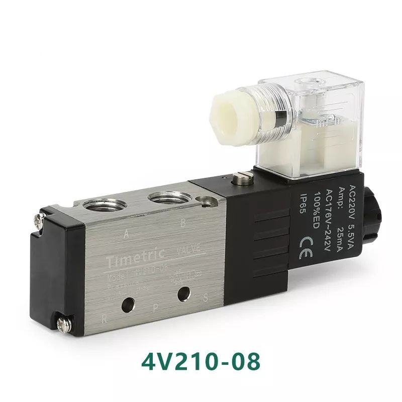 4V210 06 08 Válvula Solenoide 2 Posições, 5 Portas,ที่มีคุณภาพดีใหม่,Tem Dc24v,dc 12V,Ac24v,Ac110v,A