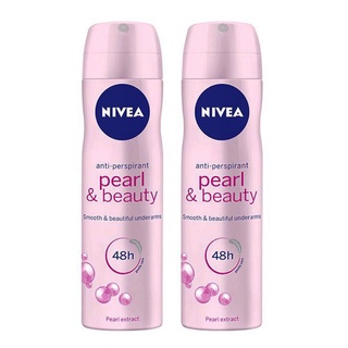 ✨สุดพิเศษ✨ ﻿NIVEA  นีเวีย ดีโอเพิร์ลแอนด์บิวตี้สเปรย์ระงับกลิ่นกาย ขนาด  150 มลX2 🚚พร้อมส่ง!! 💨