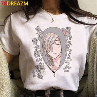 อะนิเมะญี่ปุ่น Yarichin คลับเสื้อยืดผู้หญิงคาวาอี้ฮาราจูกุท็อปส์ซูผู้หญิงเสื้อยืดการ์ตูน Yarich la[