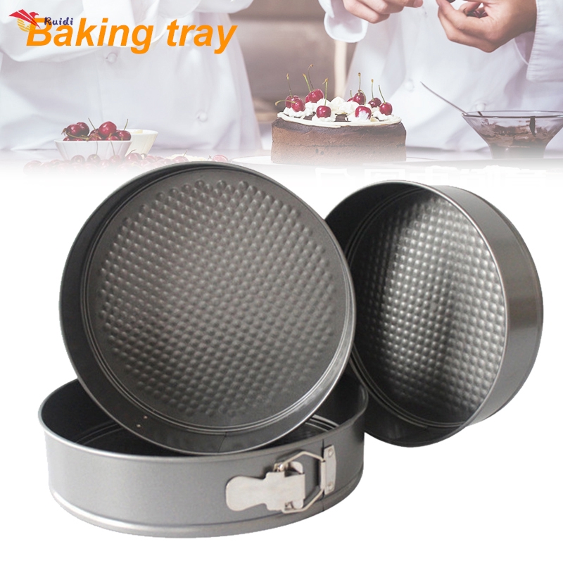 Non Stick Coated Cake Mold Baking Pan Spring Form Bakeware Tin Tray Tools พิมพ์สปริงฟอร์ม (ถอดข้าง) non-stick มี 9 ขนาด แม่พิมพ์เค้กเทฟล่อน ที่อบคัพเค้ก แม่พิมพ์อบคัพเค้ก non-stick ถาดหลุมอบขนม ทำขนมแบบถอดข้าง มี 9 ขนาด