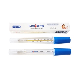 ปรอทแก้ว วัดไข้ LONGTEMP 16048 / TRUE LINE MED 10783 / MAGDCINE THERMOMETER 1 ชิ้น ปรอท