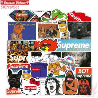 สติกเกอร์ รายแบรนด์แฟชั่น Supreme รุ่น 05 กันน้ำ สำหรับตกแต่ง DIY จำนวน 50 ชิ้น/ชุด