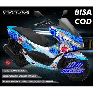 สติกเกอร์รูปลอก PCX 160 4 วาล์ว ลายกราฟฟิคโดราเอมอน สําหรับติดตกแต่งรถจักรยานยนต์