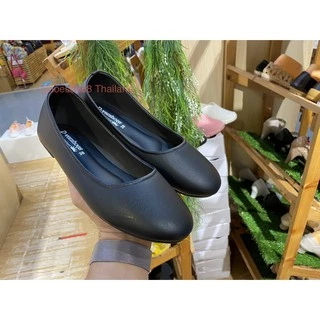 Flash Shoes994 รองเท้าคัทชู หัวมน สีดำ ไซล์ 36-45 ok