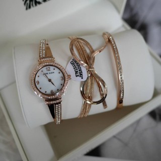 ส่งฟรี+ผ่อน0%🌈 set 3 ชิ้น New Anne Klein AK3256RGST watch