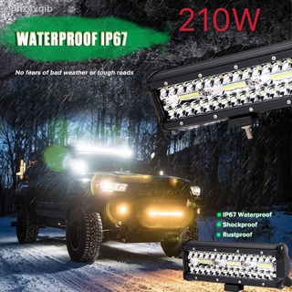 LED สปอร์ตไลท์ ไฟหน้ารถยนต์ ไฟท้าย ไฟตัตหมอก สว่างตาแตก 12-24V210W ใส่ได้รถทุกรุ่น สีขาว