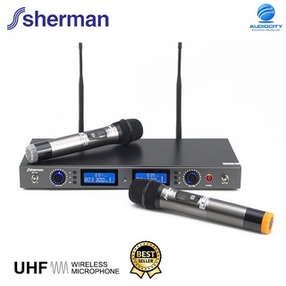 Sherman MIC-332+ ชุดไมค์ลอยไร้สาย จูนสัญญาณ 8 แชนแนล