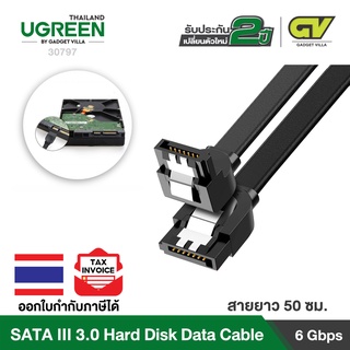 UGREEN รุ่น US217 6.0 Gbps SATA III 3.0 Cable Right-Angle 50cm มีให้เลือกสองแบบ หัว 90 องศา และ หัวตรง