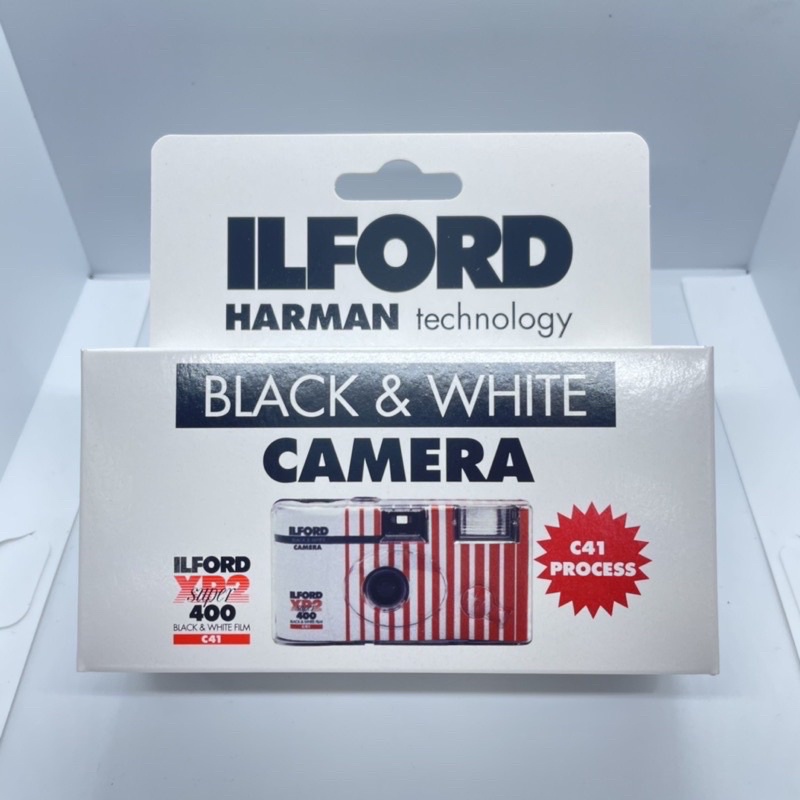 กล้องใช้แล้วทิ้งขาวดำ(ILFORD-XP2 ISO400/27)กล้องฟิล์ม35mm.Single Use Camera(พร้อมส่ง‼️)