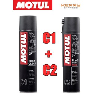 MOTUL ชุดสุดคุ้ม // C1(ล้างโซ่) + C2(หล่อลื่น) 400ml.