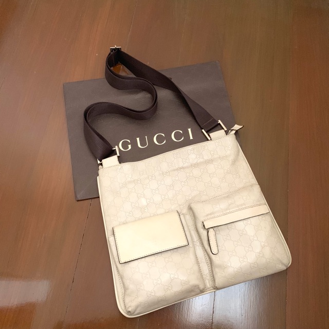 Gucci Leather GG Messager Bag