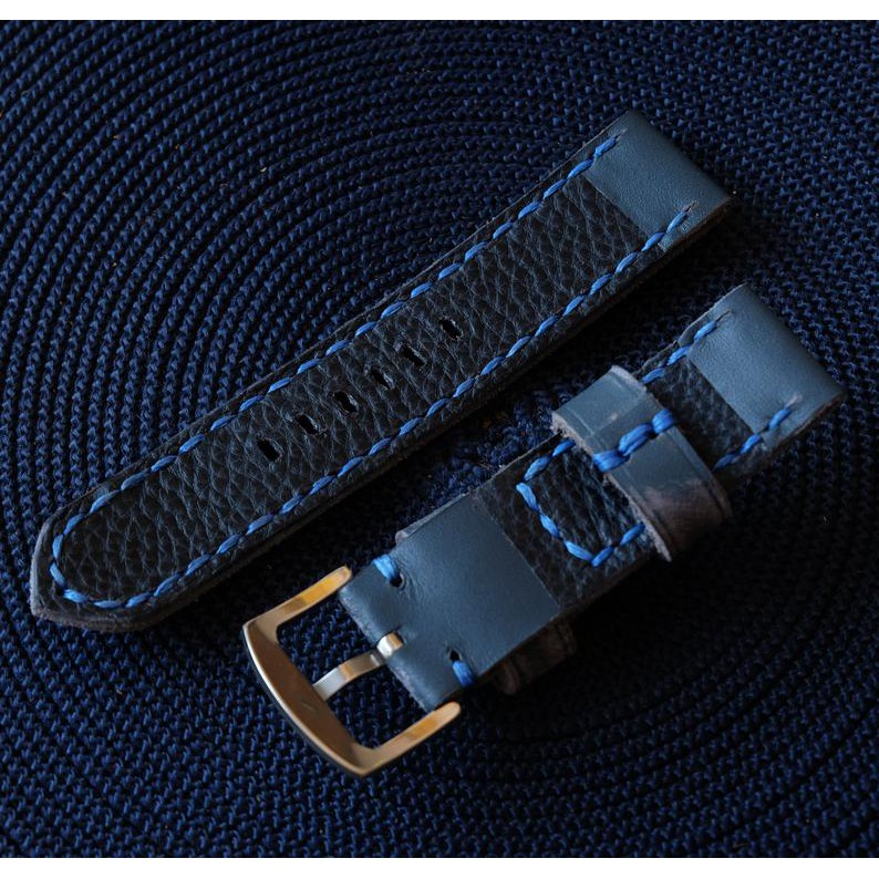 สายนาฬิกาหนังวัวญี่ปุ่น Handmade รุ่น T-120 สายนาฬิกาแนววินเทจ มีเฟดมาในตัวขนาด 18mm 20mm 22mm 24mm
