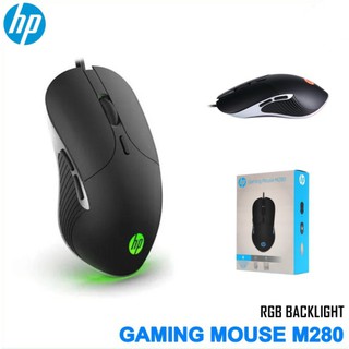 MOUSE HP M280 OPTICAL GAMING MOUSE USB 2400 DPI 6ปุ่ม ปรับได้ 4ระดับ ไฟ LED เปลี่ยนสีอัตโนมัติ