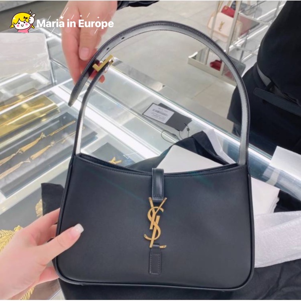 Maria YSL / SAINT LAURENT YSL HOBO Black Underarm Bag Shoulder Backpack Handbag 657228