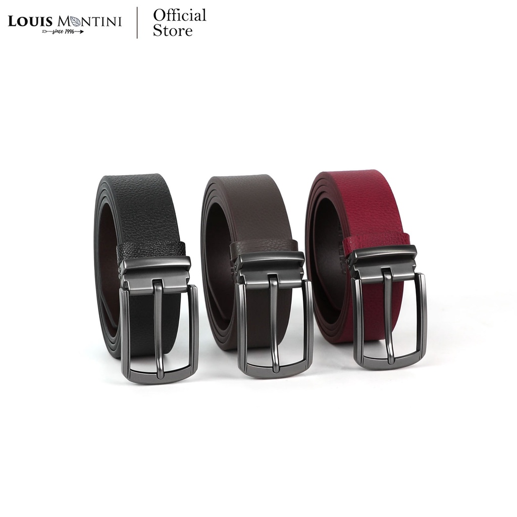 Louis Montini (Cameron) เข็มขัดผู้ชาย เข็มขัดหนังวัวแท้หัวเข็ม Men's Belt MGN153